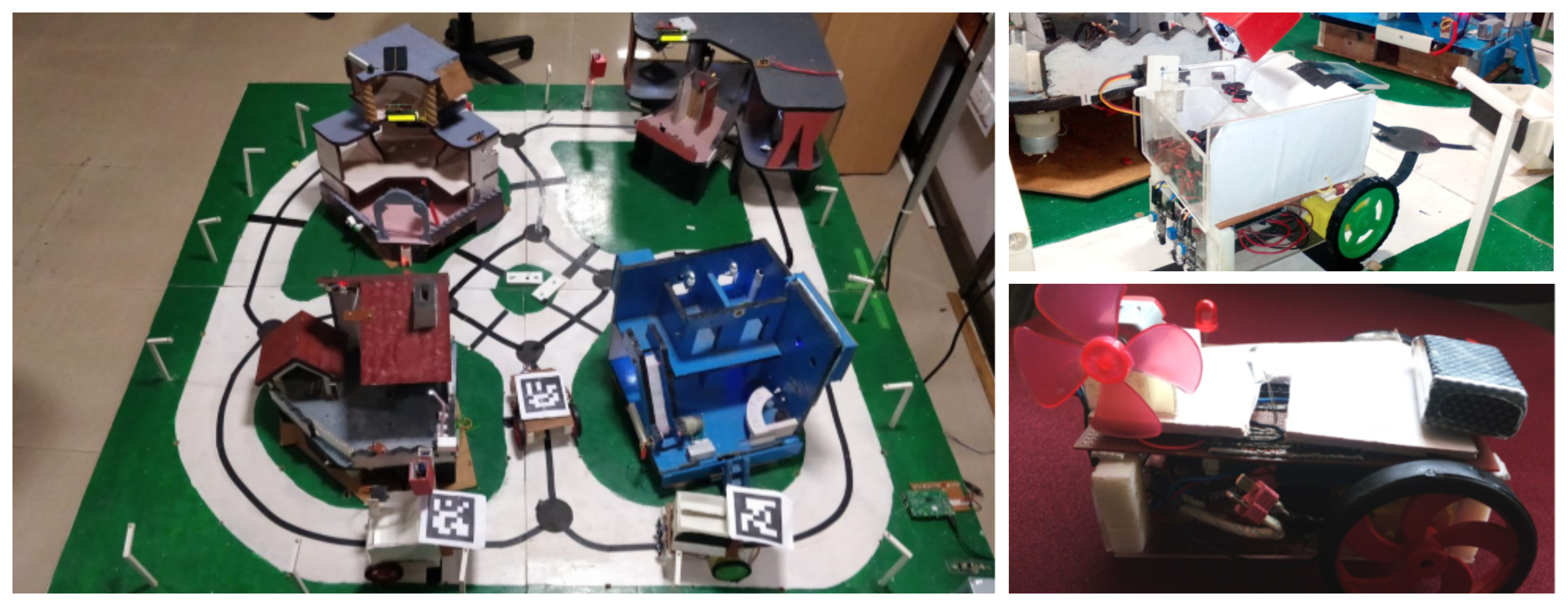 a miniature smart city model